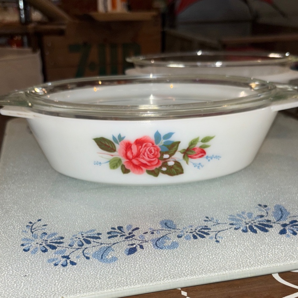 Vintage JAJ Pyrex Cottage Rose